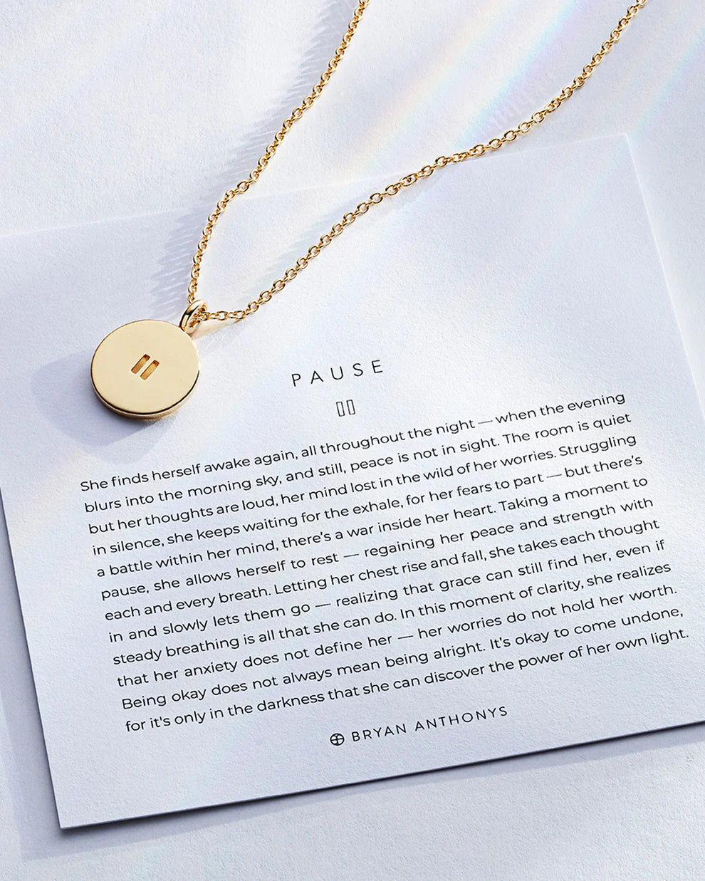 Pause Necklace Gold