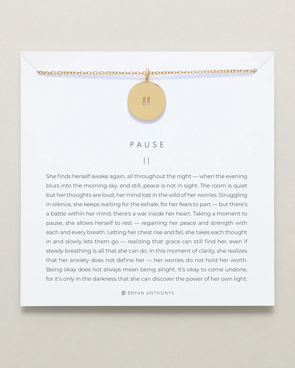 Pause Necklace Gold